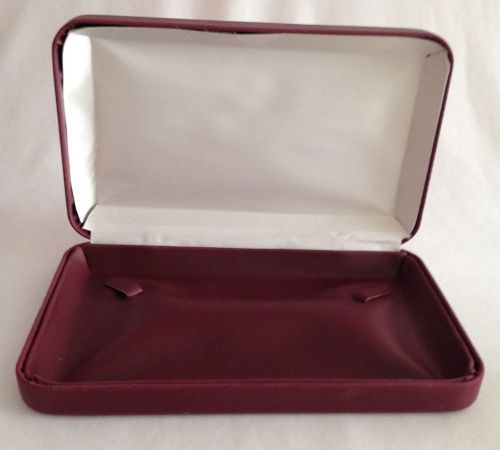 Jewelry Gift Box Necklace Display Faux Leather Burgundy