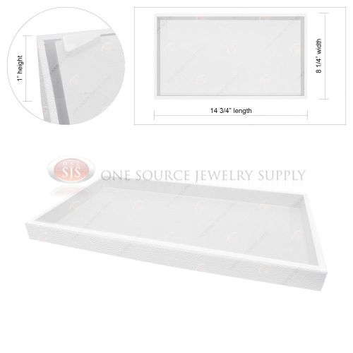 1&#034; White Plastic Display Tray Jewelry Hobby Storage Stackable Travel Organizer