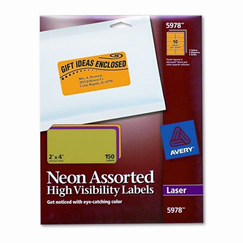 Avery Consumer Products High-Visibility Laser Labels, 150/Pack