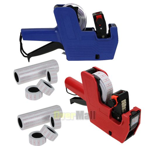 2 color mx-5500 8 digits price tag gun + 5000 white w/ red lines labels +1 ink for sale
