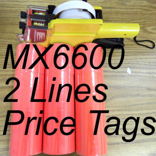 RED 42 Roll X 500 Tag label Refill MX-6600 Price Gun