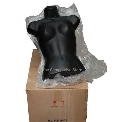 Lot Of 20 Brand New Female Torso Mannequin Forms Black - Display S-M Sizes