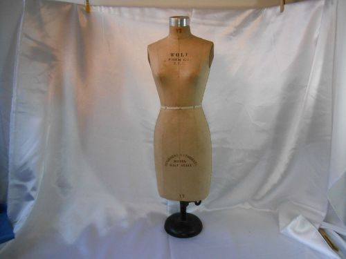 Vintage Wolf Form Co. #12 Tailor&#039;s Dress Form On Stand