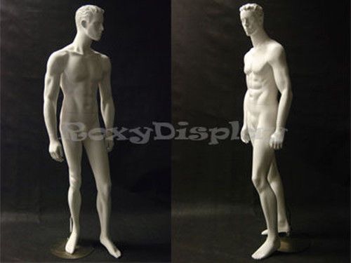 Fiberglass male mannequin with molded hair dress form display #md-cct6w for sale