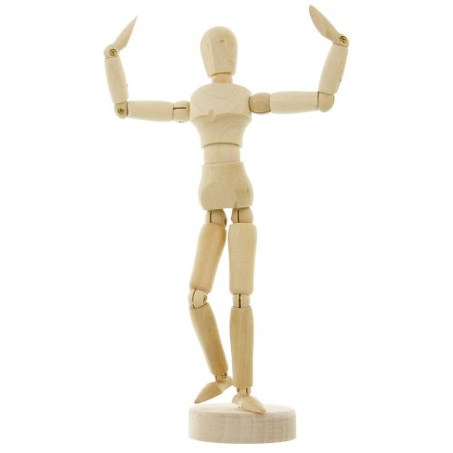 US Art Supply 8&#034; Male Manikin Wooden Art Mannequin Figure