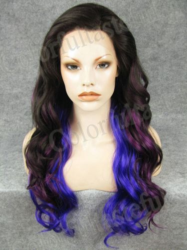 Lace front hand tied fashion heat resistant synthetic women wig.N7-4+3700+3700L