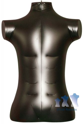 Inflatable Mannequin, Male Torso, Large Rounded, Black