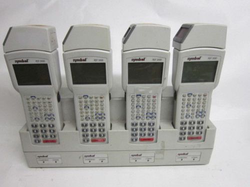 4 Hand Held Bar Code Scanners  Motorola Symbol PDT-3100 W/ Charging Station