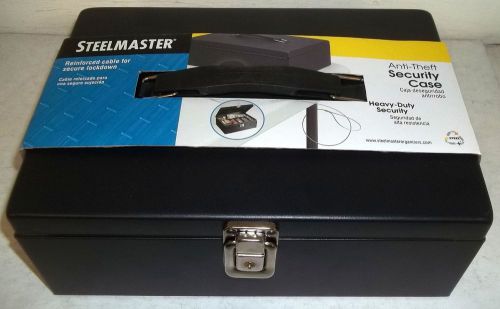 *new* steelmaster anti-theft locking security cash box w/ cable (221613004) for sale