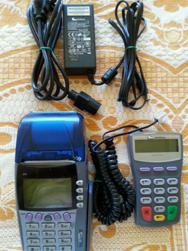 Verifone  3750 Credit Card Terminal Machine w/ Power Supply + Touchpad Pre-owned