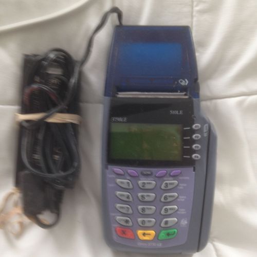 Verifone Model Omni 3730 LE,   510LE Credit Card Terminal with Power Adapter