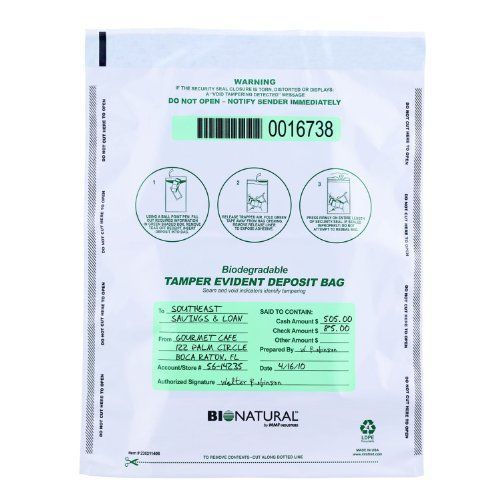 Mmf deposit bag - 12&#034; x 16&#034; - 100/box - white (mmf236211406) for sale