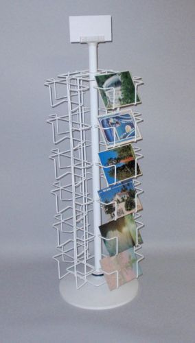 Post card display rack postcard white 24pk 4x6 counter made in usa for sale