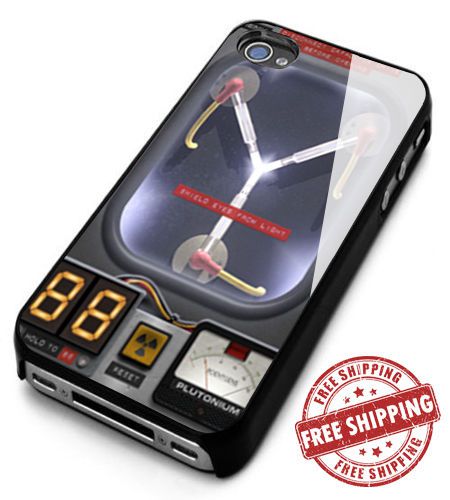 Flux Capacitor Back To The Future Logo iPhone 4/4s/5/5s/5c/6 Black Hard Case