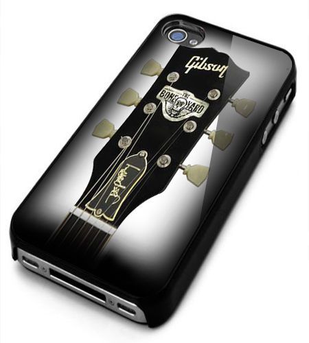 Classic Gibson Les paul head guita Logo iPhone 4/4s/5/5s/5c/6/6+ Black Hard Case