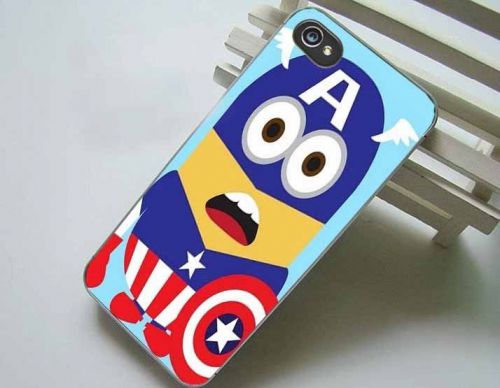 Samsung Galaxy and Iphone Case - Minion Captain America Funny