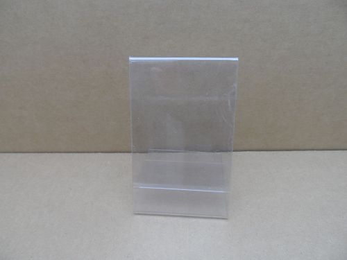 Lot of 10 acrylic standalone slanted counter top sign holder 6x3 1/2 for sale