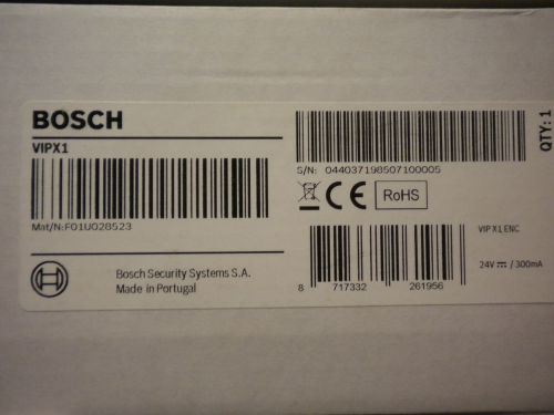 BOSCH SECURITY SYSTEMS VIPX1 NETWORK VIDEO SERVER VIP X1