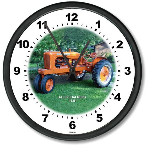 New ALLIS CHALMERS Tractor Wall Clock 1939 Restored Red Tractor Farmers Fave