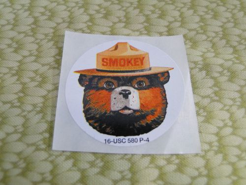 SMOKEY The Bear Sticker, 1.5&#034; Diameter