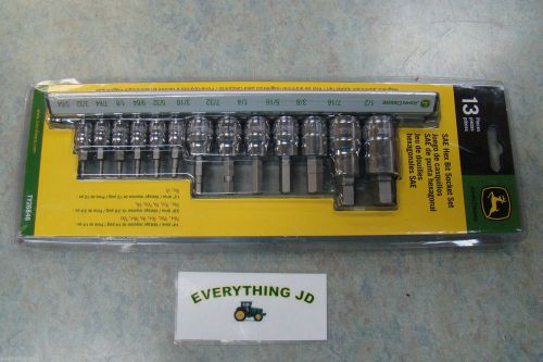 John deere 13-piece sae hex bit socket w/ magnetic rail - ty26846 for sale