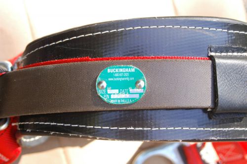Buckingham mfg. climbing belt with saddle model 13291 size m for sale