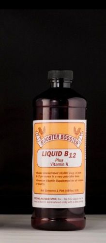 B12 with vitamin k 16oz rooster booster great for show birds! for sale