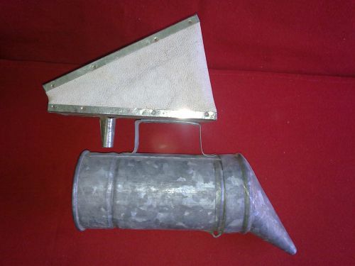 Vintage Handmade Beekeeping Tool For Smoke Inserting Leather Tin And Wood