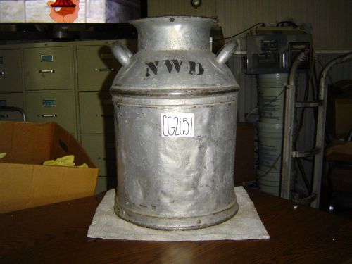 Old Antique Gray Milk Can Lawn &amp; Garden Decor NWD Has Dents No Lid CG2651