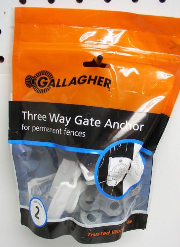Gallagher pkg of 2 wood post three way gate anchor for permanent fence new for sale