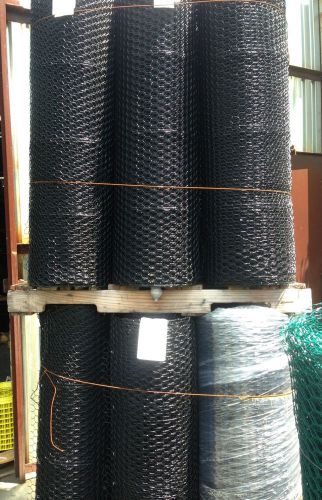1&#034; Hex 20 Gauge  48 &#034; X 150&#039; Black  PVC Coated Galvanized Wire Mesh Rolls