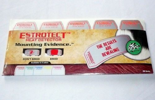 Pack of 50 estrotect heat detector red/orange indicator mounting evidence  new for sale
