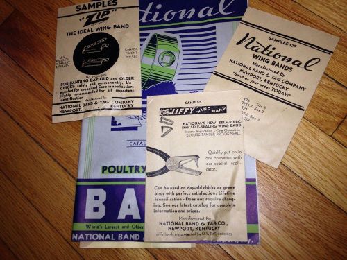 Poultry Leg &amp; Wing Bands National Catalog Bands Envelopes Newport KY 1920&#039;s