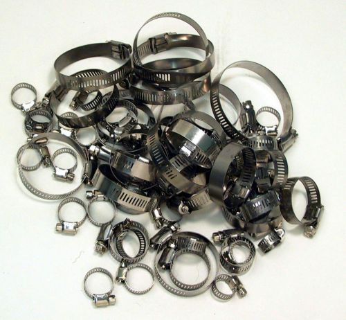 Hose clamps stainless steel 60 pce assorted pack for sale