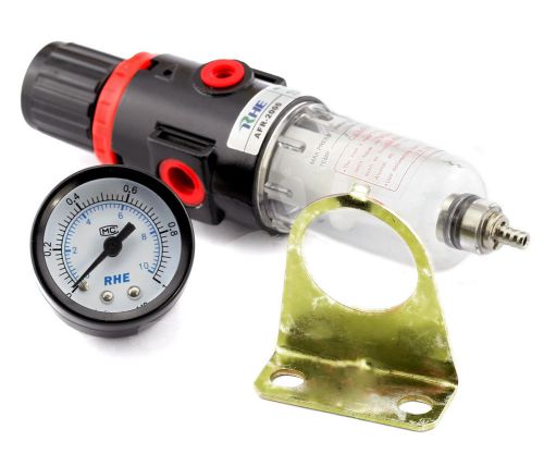 1/4&#034; air filter pneumatic pressure regulator compressor moisture trap gauge set for sale