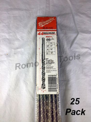 New milwaukee 44 magnum sds+ 1/4&#034;x 14&#034;x 16&#034; sds+rotary bits (25 pack) 48-20-7536 for sale