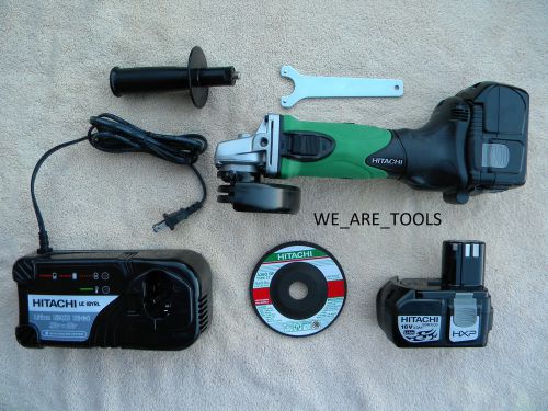 Hitachi 18v g18dl cordless grinder, 2 ebm1830 battery, uc18yrl charger 18 volt for sale