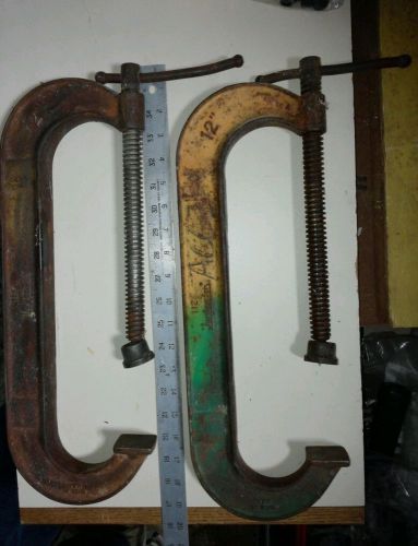 2 Jorgensen 112 12&#034; in Carriage Clamp C CLAMPS , Wood, Metal