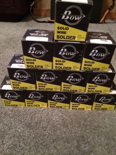 Bow Solid Wire Solder-(13)-rolls-40/60/One Pound each-13 POUNDS-IN BOXES!!!!!!