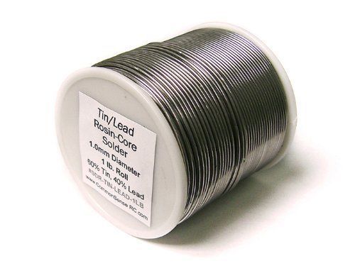 Tin/Lead Rosin-Core Solder - 1.0 mm Diameter - 1 lb roll
