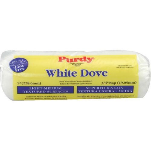 White Dove Woven Fabric Roller Cover-9X3/4 WHITE DOVE COVER