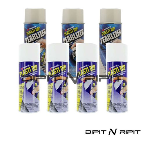 Performix Plasti Dip Pearl White Wheel Kit 4 White 3 Pealizer Spray Cans 11oz