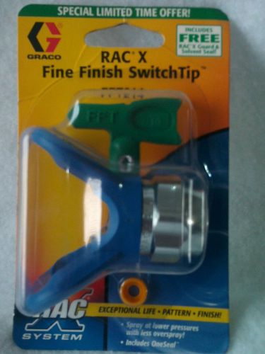 Graco fft214 rac x fine finish switchtip airless spray tip 214 free $25.00 guard for sale