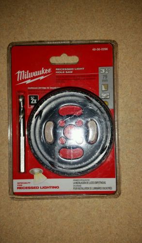 New Milwaukee Recessed Light Hole Saw 3 1/8&#034; 79 MM Part 49-56-0296 FREE SHIPPING