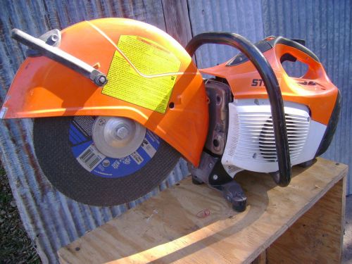 STIHL TS420 14 inch Gas Cut Off Saw With Extra Blades -LOW HOURS - FREE SHIPPING