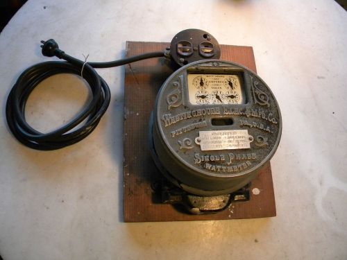 1898 Westinghouse Electric Single Phase Watt Meter Watt Hour