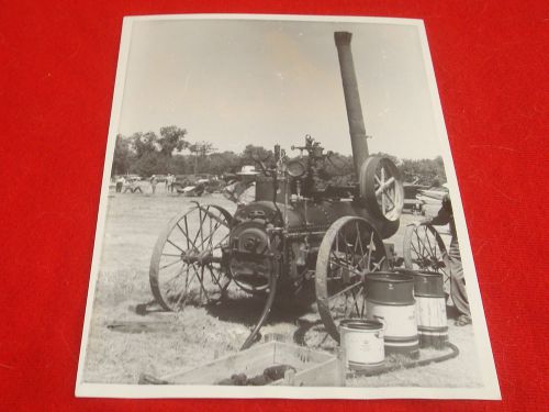 Black &amp; White 5 X 7 Photo Frick Portable Steam Traction Engine (By LL Clerico)