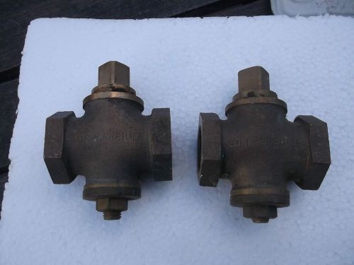 2 Vintage LUNKENHEIMER Brass 3/4 150 Shut Off Valves For Gas Or Steam Engine?