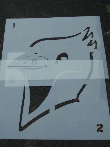 6&#039; Custom School Mascot Logo Stencil Parking Lot Striping Athletic Field Stencil