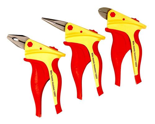 Wiha 3 piece inomic insulated plier set /made in germany - brand new for sale